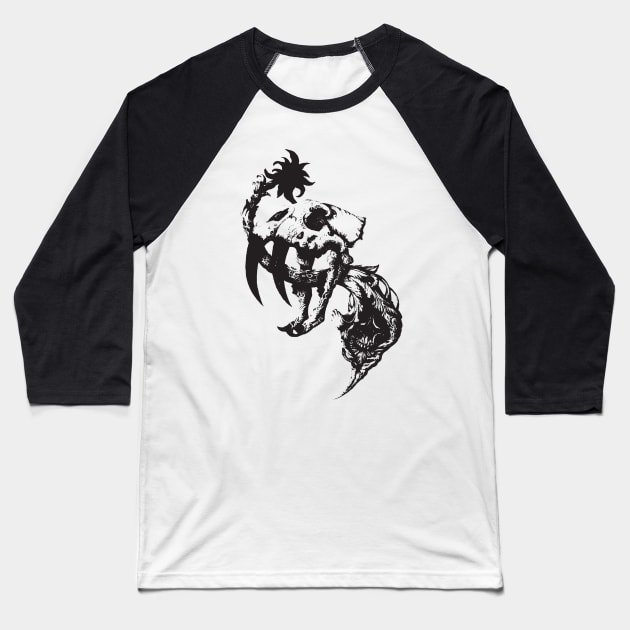 saber-toothed skull Baseball T-Shirt by Hedgeh0g